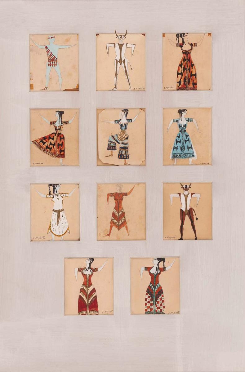 Costumes and masks for Rallou Manou’s dance drama “Thesea”