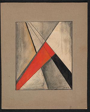 Design possibly for theater setting (recto)